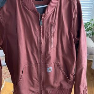 Carhartt women’s bomber jacket in “nutmeg”. Size L
